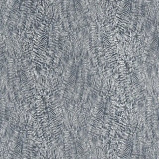 Sample- Schumacher Grand Cascade Fabric in Indigo For Sale