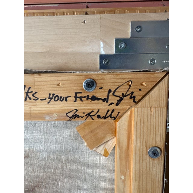 “Sunshine and Aqua” is an original abstract expressionist masterpiece by Jim Rabby, executed in rich, expressive impasto...