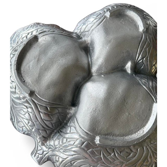 Vintage Cabbage Leaf Divided Serving Dish For Sale - Image 4 of 5