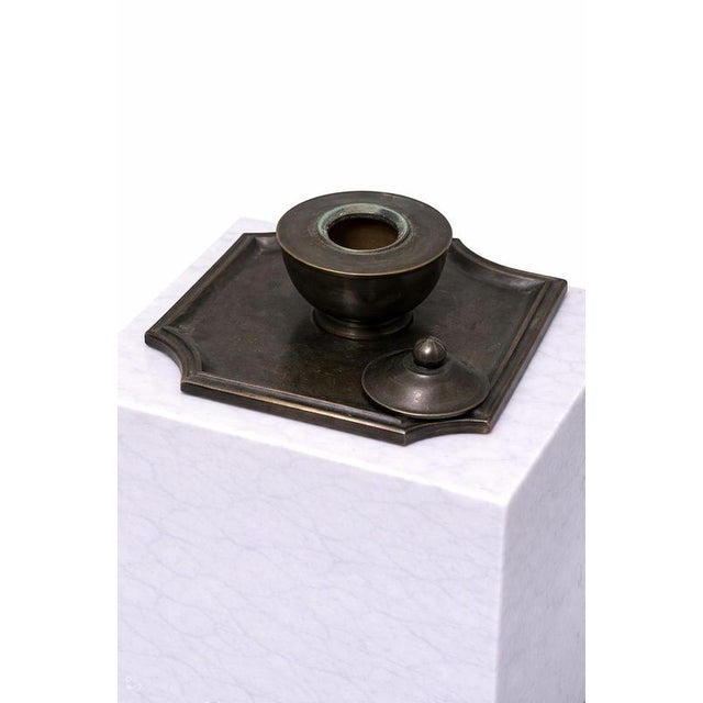 Swedish Art Deco Bronze Inkwell from GAB, Sweden, 1930s For Sale - Image 3 of 7
