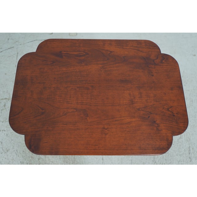 Queen Anne Eldred Wheeler Cherry Spoon Occasional Table For Sale - Image 3 of 12