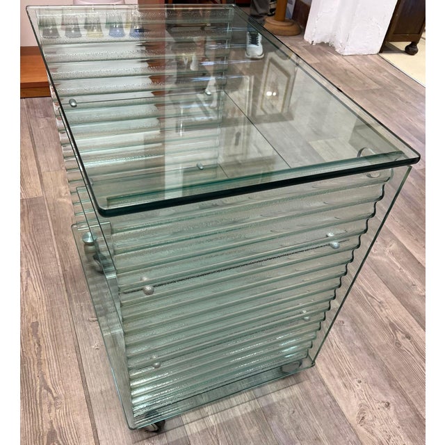 Tempered Glass Trolley from Fiam-Pesaro For Sale - Image 6 of 10