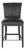 Studded Counter Stool, Black Crocodile & Black For Sale