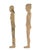 Two Chinese Han Dynasty Tall Slender Terracotta Stick Man Figures For Sale In Tampa - Image 6 of 8