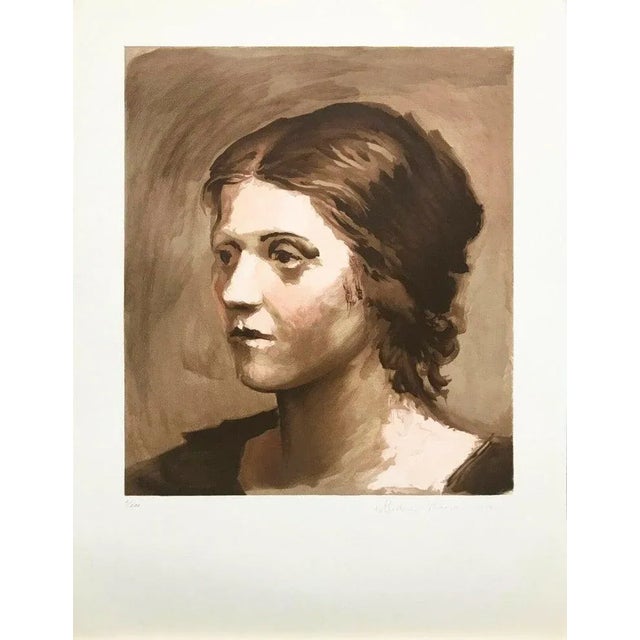 1980s "Olga Picasso" Pablo Picasso Estate Collection Lithograph For Sale