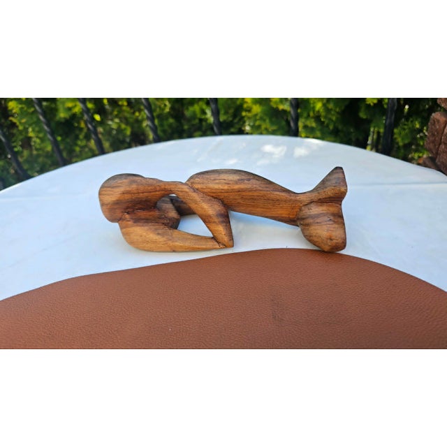 1970s Figure of the Thinker in Afromosia African Teak, Gambia, 1970s For Sale - Image 5 of 8