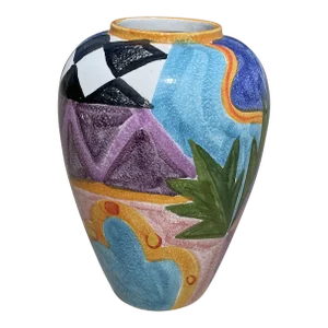 Hand Painted Italian Vase - Signed