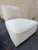 Generously proportioned armless lounge chairs by Lee Industries upholstered in a warm ivory textured fabric. Clean,...