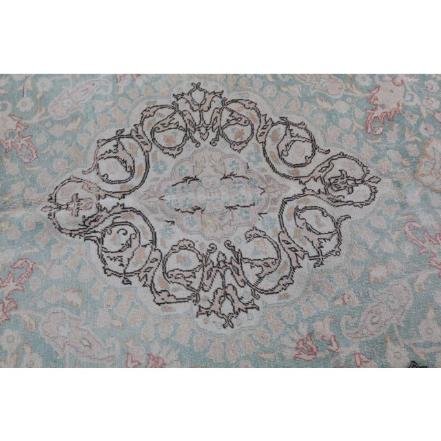 1960 Handmade Double Knotted Turkish Floor Rug -4' 9'' X 6' 10'' For Sale - Image 14 of 15