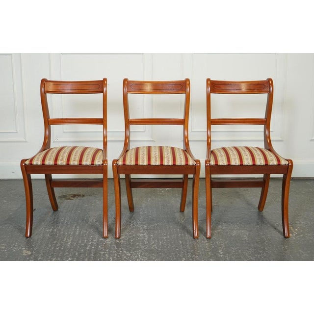 Vintage Yew Wood Dining Chairs, Set of 8 For Sale - Image 6 of 17