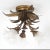 Metal Copper & Murano Glass Ceiling Lamp from Liberty, 1930s For Sale - Image 7 of 7