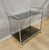 1970s Mid-Century Modern Large Faux Bamboo Steel and Smoked Glass Bar Cart For Sale - Image 4 of 11