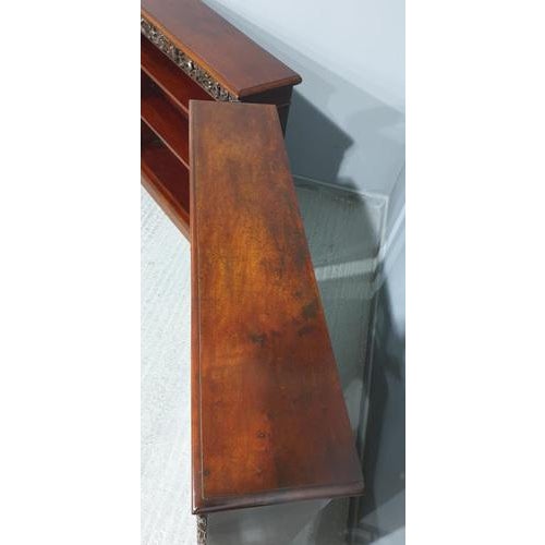 Wood Mahogany Open Adjustable Library Bookcases, Set of 2 For Sale - Image 7 of 14