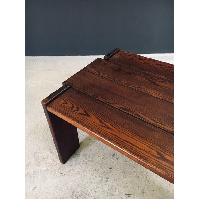 Constructivist Oak Dining Table, Belgium, 1960s For Sale - Image 16 of 18