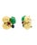 12 Carat Cabochon Emerald Diamond Clip Earrings 14 Karat Yellow Gold, Estate For Sale - Image 16 of 18