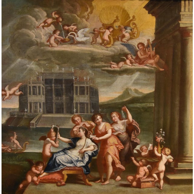 Follower of Francesco Albani, The Toilette of Venus, 1500s-1600s, Oil on Canvas For Sale - Image 10 of 17