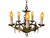 1920s Cast Brass 5 Light Chandelier With White Candles For Sale - Image 4 of 10