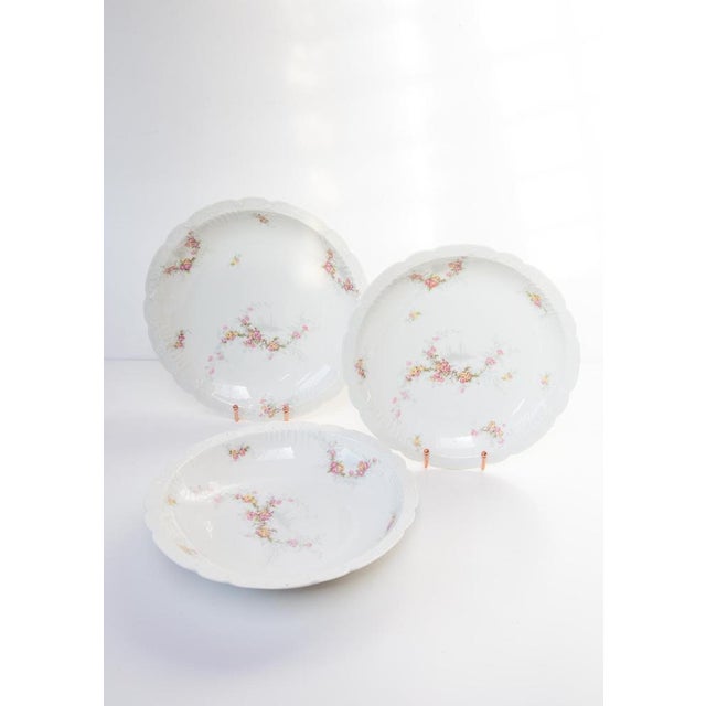 Limoges Porcelain Plates by J. Pouyat, 1910s, Set of 3 For Sale - Image 15 of 15