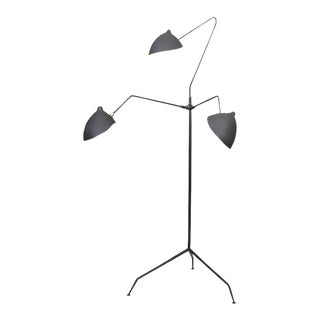 21st Century Serge Mouille Style Three-Arm Floor Lamp For Sale