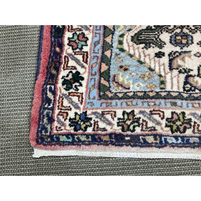 Handmade Iranian Wool Rug For Sale - Image 6 of 10