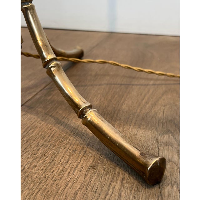 1940s Bronze faux bamboo floor lamp by Maison Bagués For Sale - Image 10 of 12