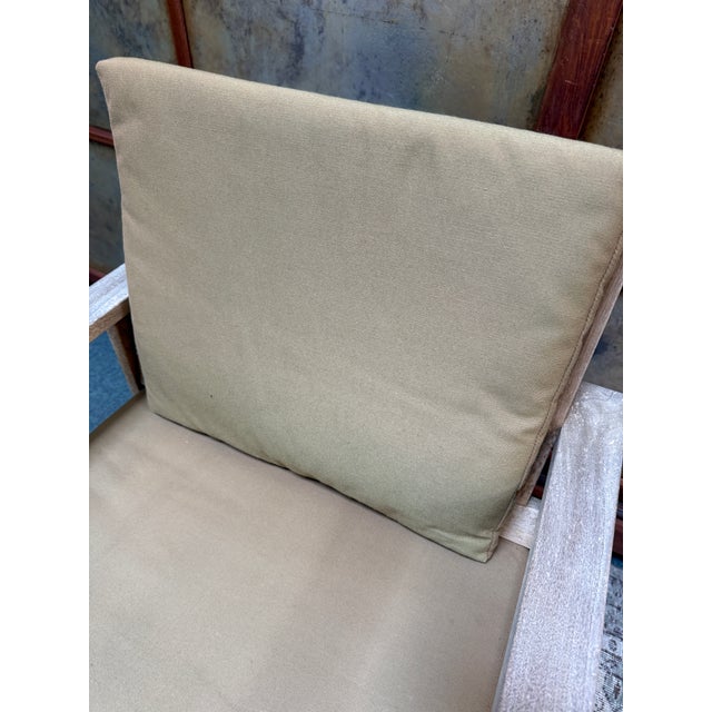 Wood Williams-Sonoma Home Outdoor Teak Wood Arm Chairs, Pair For Sale - Image 7 of 12