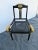 Art Deco Early 20th Century French Art Deco Ebonized Gilt Carved Chair For Sale - Image 3 of 10