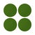 Solid Moss Vegan Leather Round Cane Placemat, Set of 4 For Sale - Image 4 of 5