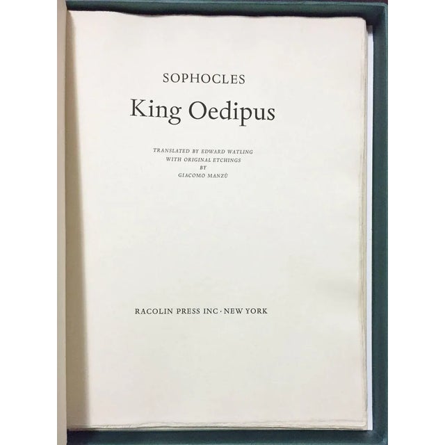 King Oedipus illustrated by Manzù - Includes a Suite of Original Etchings. 1968 For Sale - Image 7 of 7