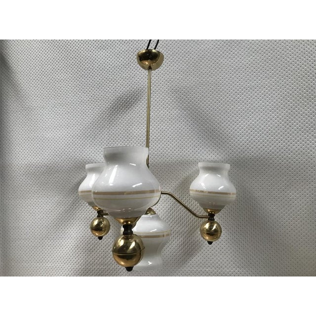 Gilt Chrome and Glass Chandelier, 1970s For Sale - Image 9 of 18
