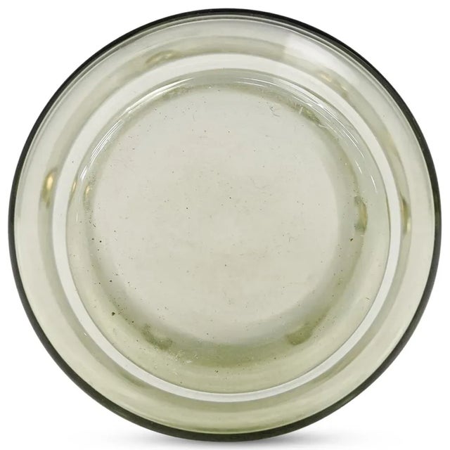 1920s Moser Hand-Painted Enamel Glass Vase Pale green,Moser bohemian crystal glass vase with decorative motif in relief...