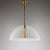 Plastic Large White Plastic and Brass Pendant Lamp by Siva Poggibonsi for Arcobaleno, Italy, 1960s For Sale - Image 7 of 11