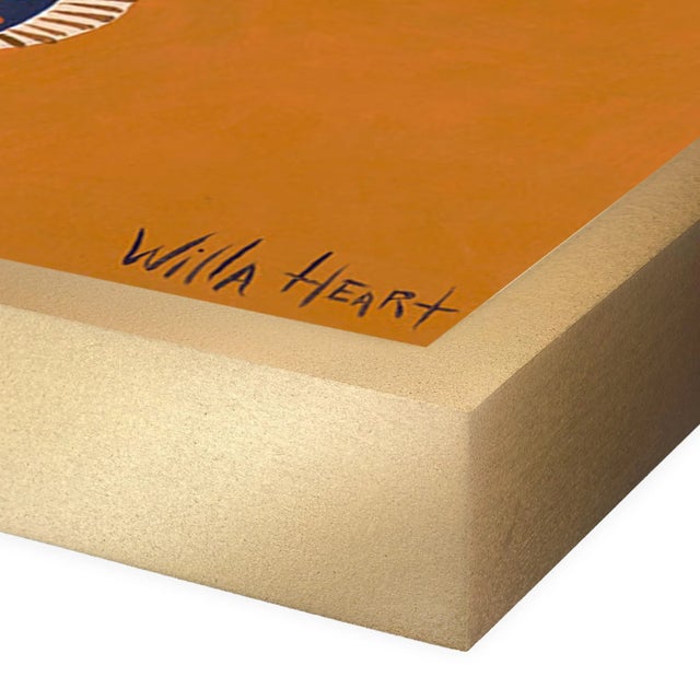 DESCRIPTION: Persimmon the Snake by Willa Heart in Gold Frame, Medium Art Print SPECIFICATIONS: Type: Giclée Art Print on...