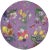 Nicolette Mayer Flora Fauna Orchid 16" Round Pebble Placemats, Set of 4 For Sale