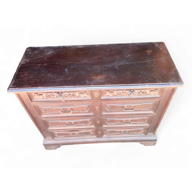 Antique Chest of Drawers in Walnut, 1890s For Sale - Image 12 of 13