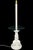 1960s Vintage Double Koi White Plaster Floor Lamp With Glass Tray Table For Sale - Image 5 of 5