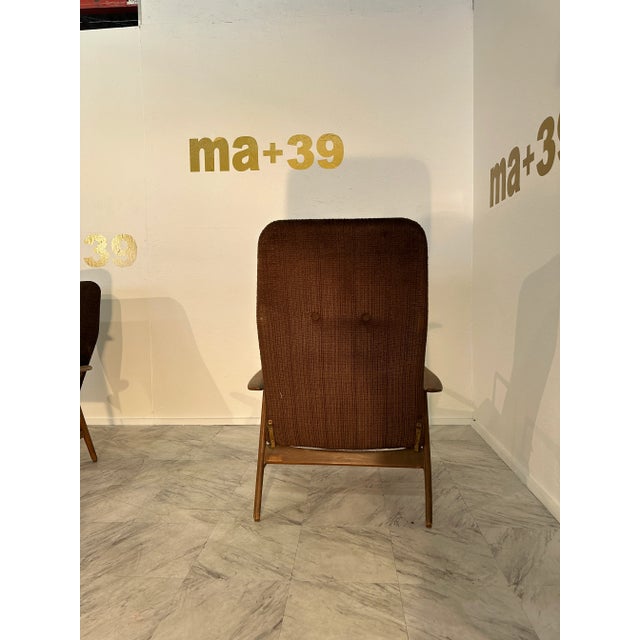 Pair of Armchairs Attributed to Gio Ponti, Coming From the Parco Dei Principi in Rome For Sale In Los Angeles - Image 6 of 10