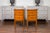 Early 19th Century Pair of 1820s Italian Neoclassical Carved Walnut Bedside Tables with Banding For Sale - Image 5 of 12