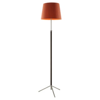 Terracotta and Chrome Pie De Salón G3 Floor Lamp by Jaume Sans For Sale
