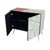 Dresser with Two Wooden Doors in Red and White Glass, 1980s For Sale - Image 4 of 7