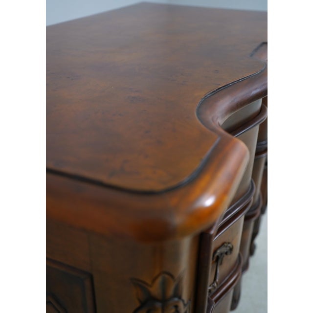 Theodore Alexander Burl Walnut French Commode For Sale - Image 11 of 17