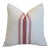 French Red Striped Woven Grain Sack Fabric Feather/Down Pillow For Sale