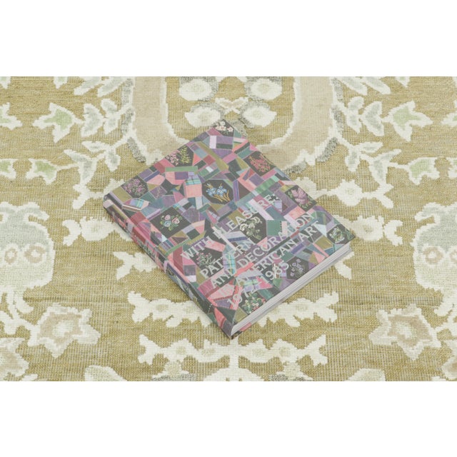 Contemporary Block Print Floral Natural Silk Runner by Rug & Kilim, India For Sale In New York - Image 6 of 8