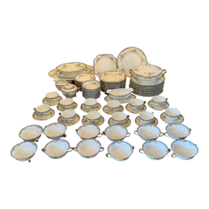 1930s Noritake Casino Dinnerware Set, Service for 12- 91 Pieces