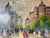 1950s 1950s Vintage Parisian Street Landscape Oil on Canvas Painting, Unsigned For Sale - Image 5 of 10