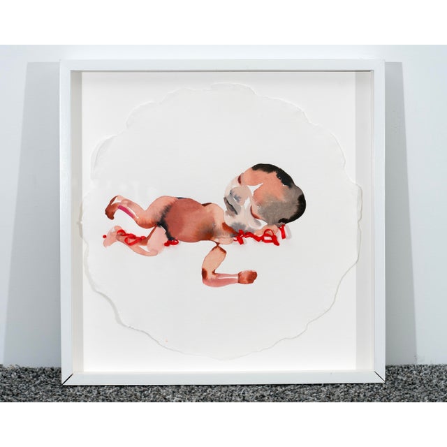 Jennifer Poon, Untitled (Spot 4) Original watercolor on cut and shaped paper by artist Jennifer Poon. The artwork is...