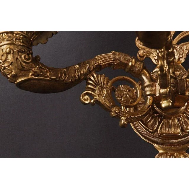Goldenrod Empire Wall Light in Cast Bronze For Sale - Image 8 of 10