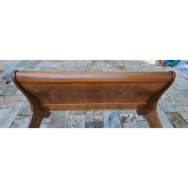 1990s Grange Louis Philippe Cherry Queen Size Sleigh Bedframe For Sale - Image 9 of 10