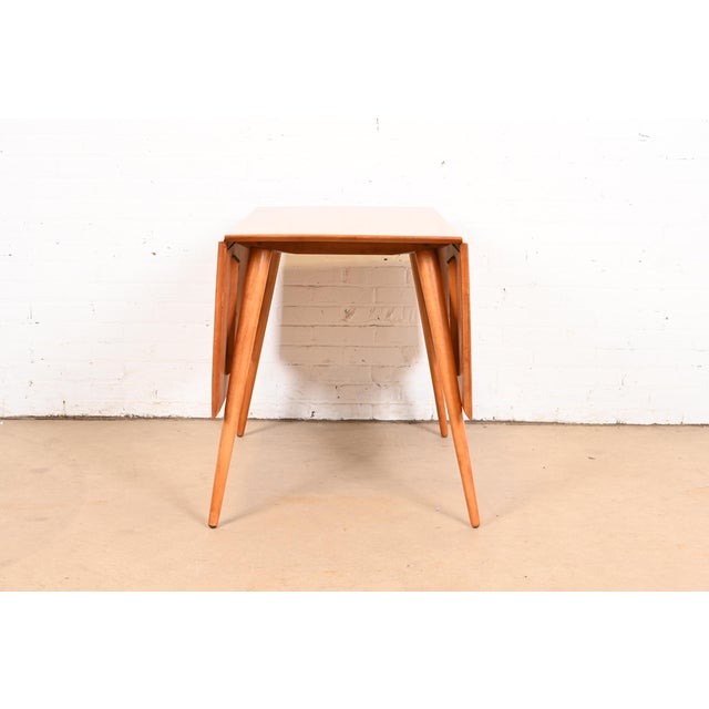 Brown Paul McCobb Planner Group Solid Maple Drop Leaf Dining Table, 1950s For Sale - Image 8 of 12