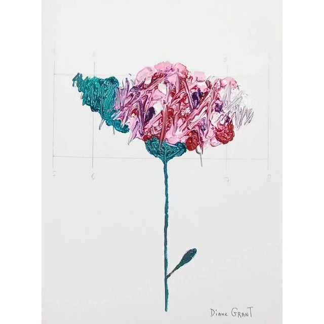 2020s Set of 2 - High-End Shadow Box Framed Original Flower Paintings by Diane Grant For Sale - Image 5 of 9